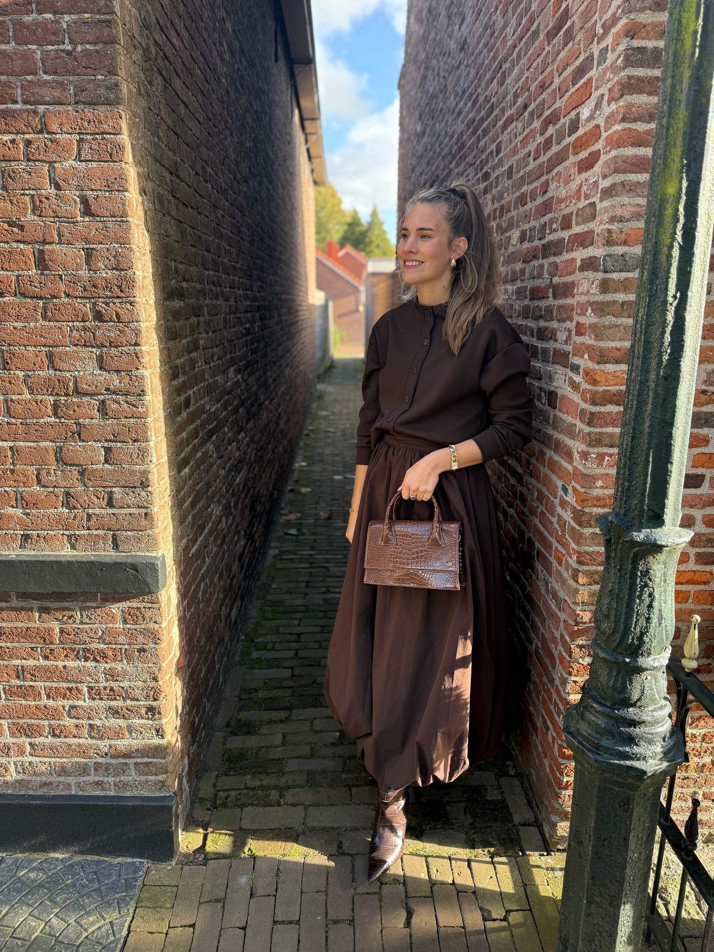 Vieve Ballonrok bruin