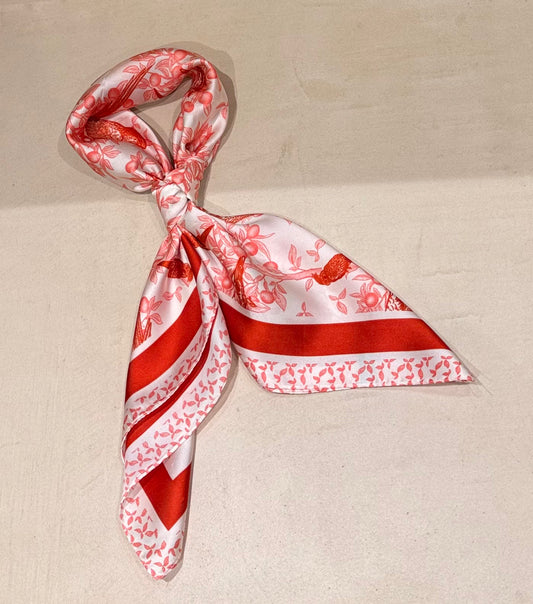 Sjaal rood roze
