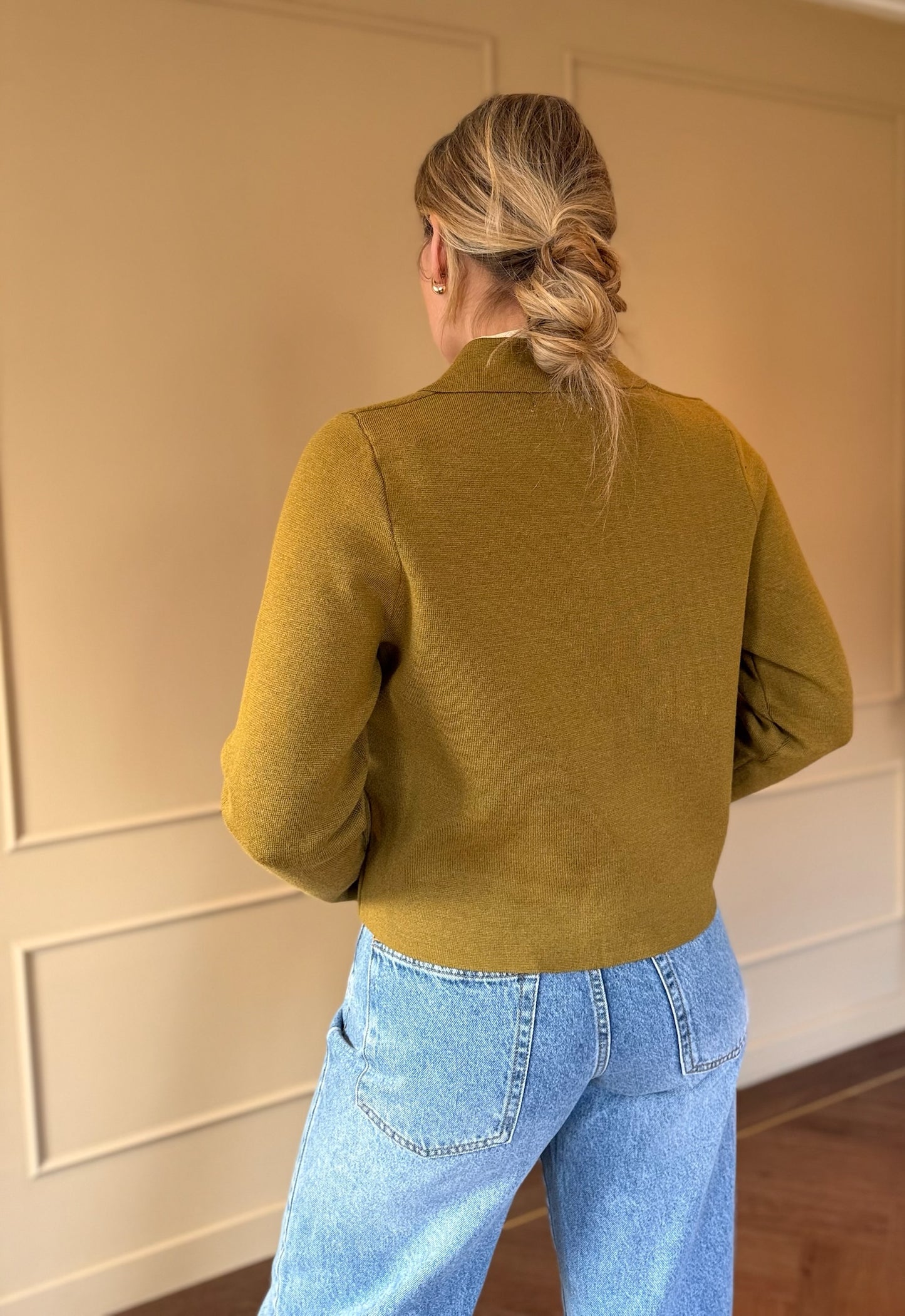Elin vestje olijfgroen