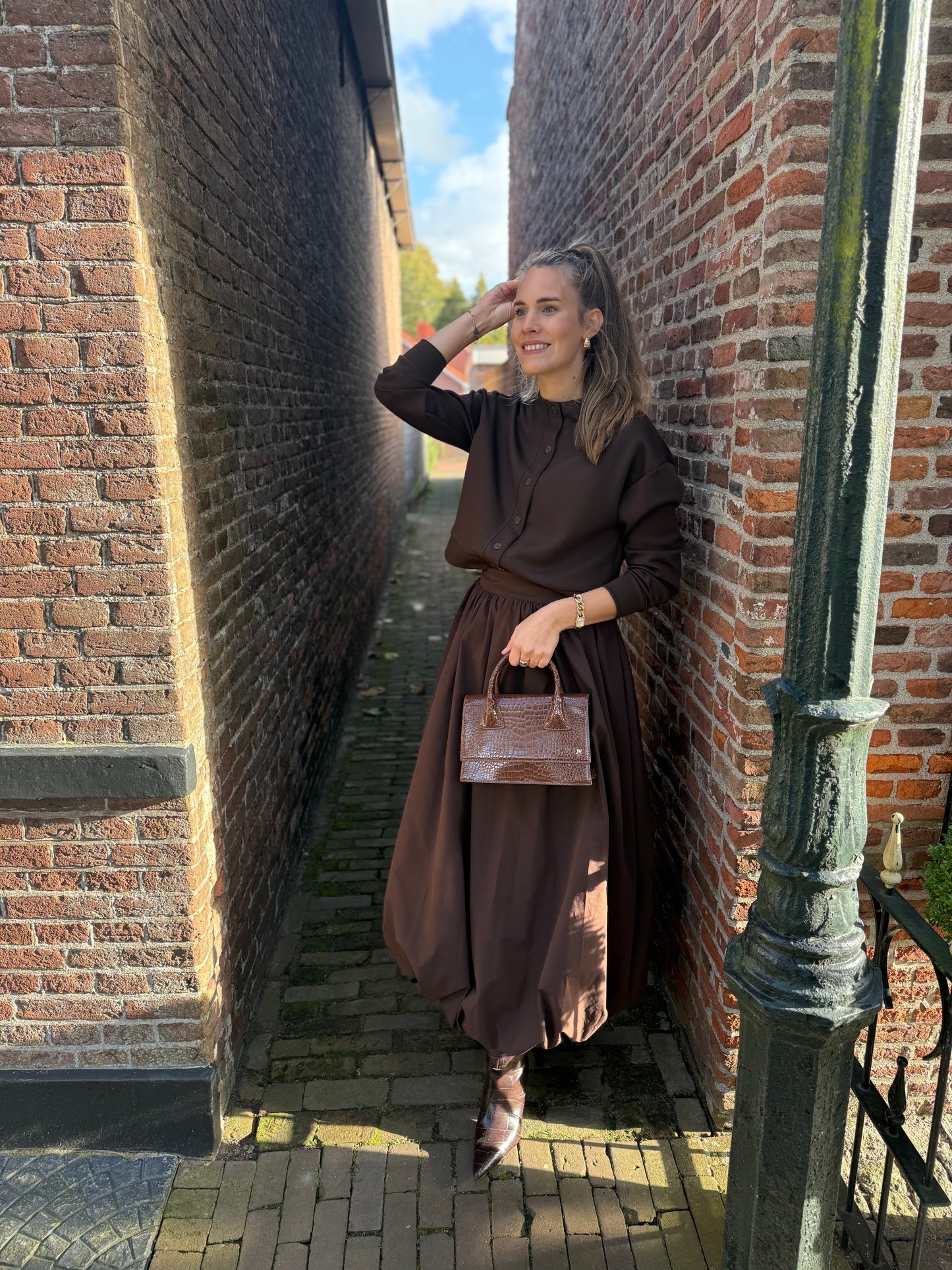 Vieve Ballonrok bruin