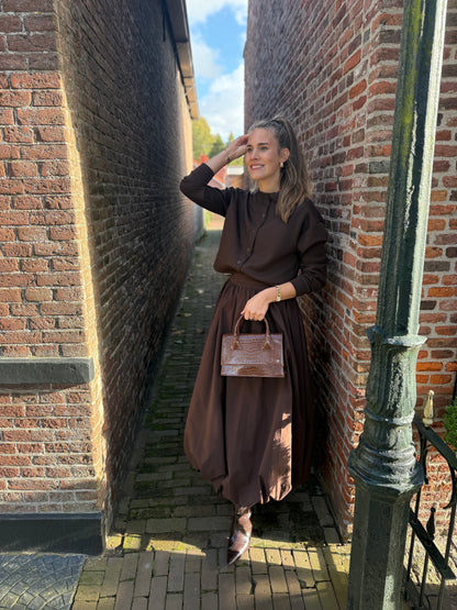 Vieve Ballonrok bruin