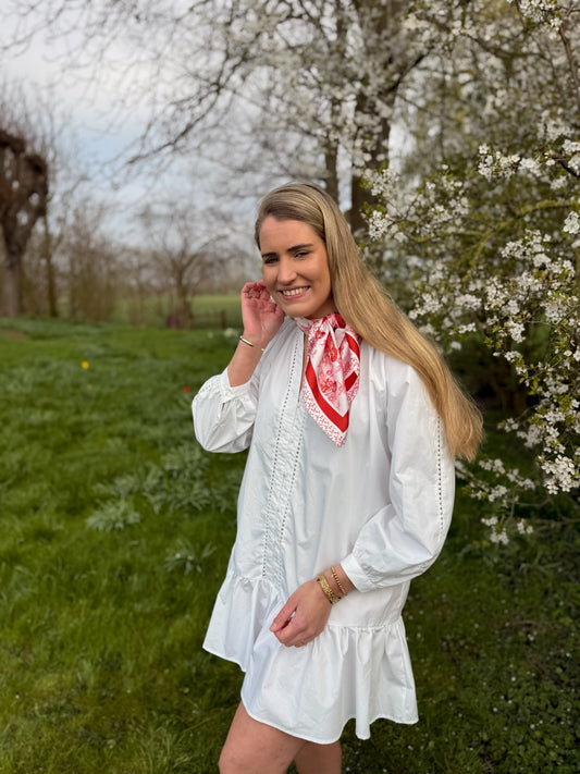 Roos jurk wit