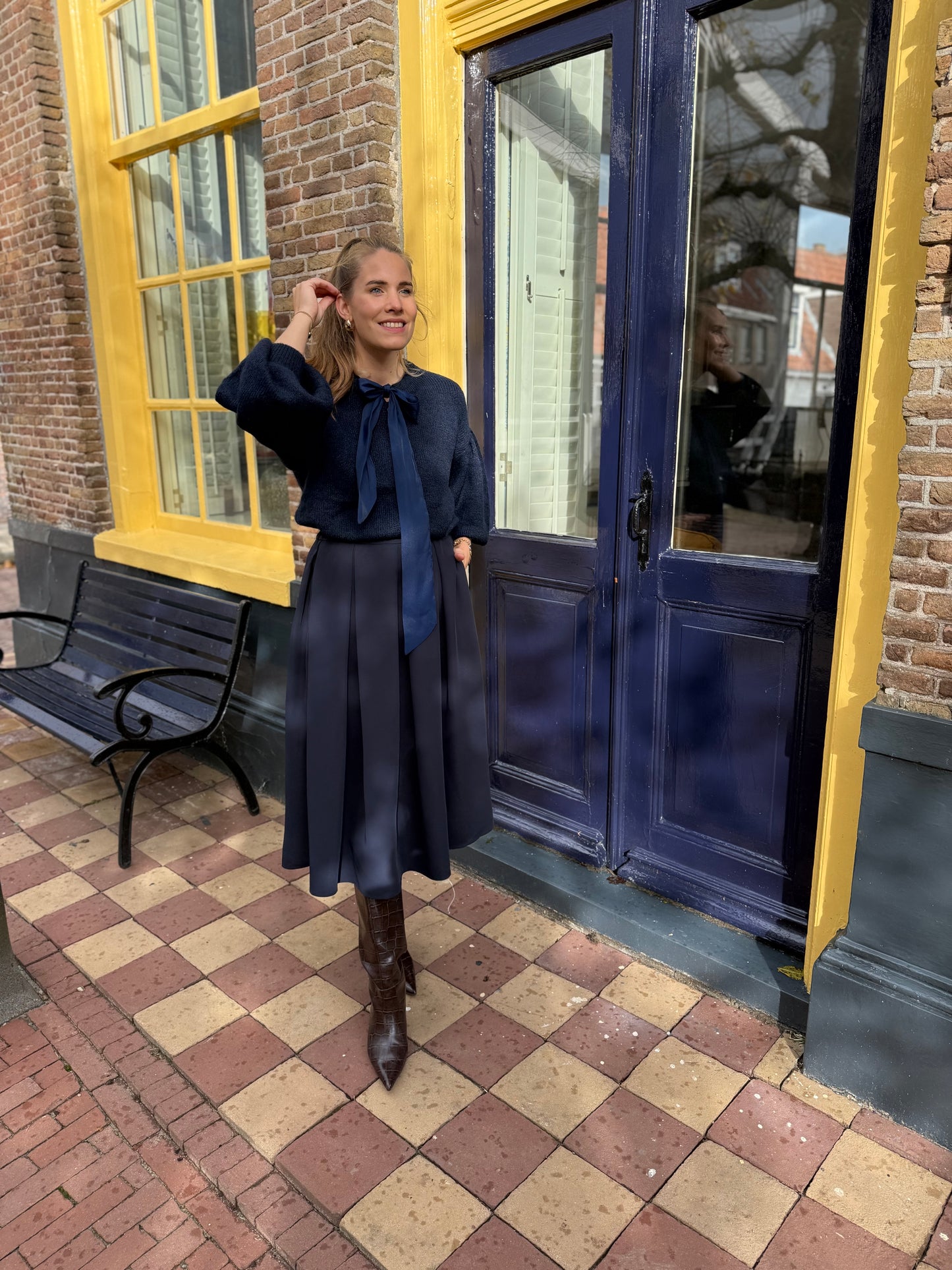 Alexis rok donkerblauw