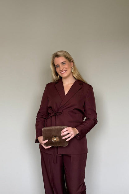 Florine blazer donkerrood