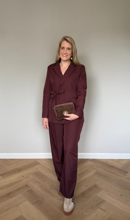 Florine pantalon donkerrood