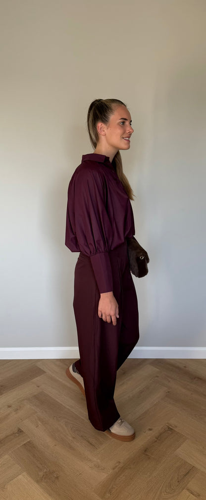 Florine pantalon donkerrood