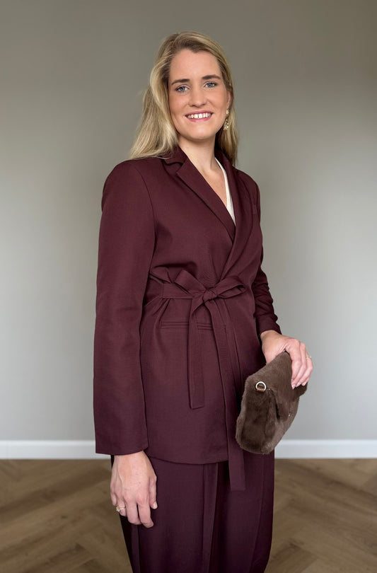Florine blazer donkerrood