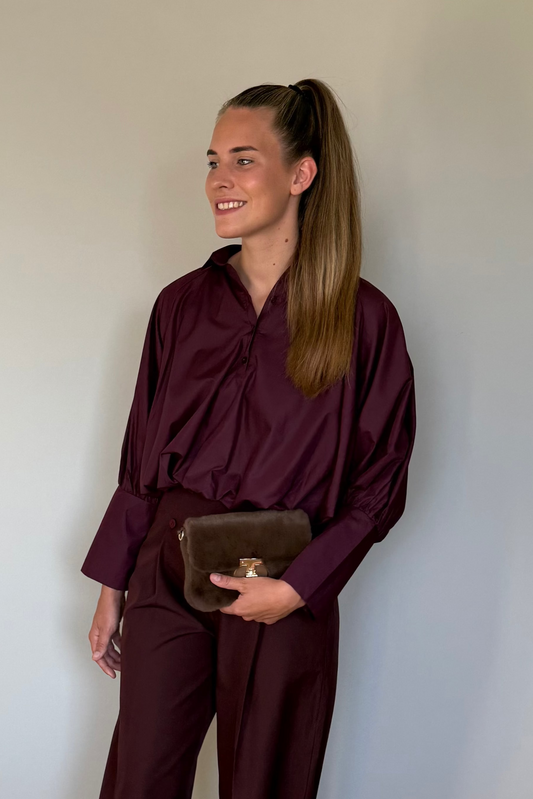 Isa blouse donkerrood