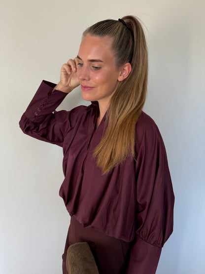 Isa blouse donkerrood