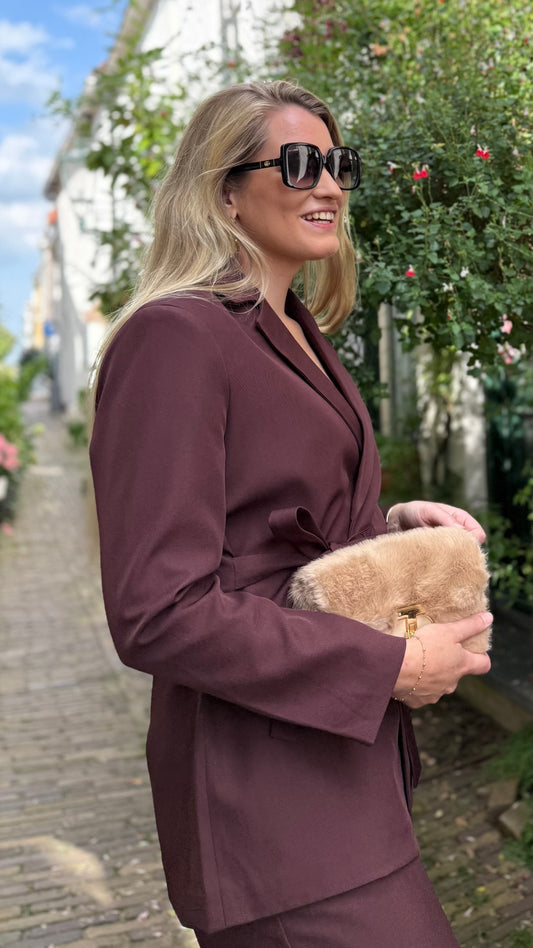 Florine blazer donkerrood